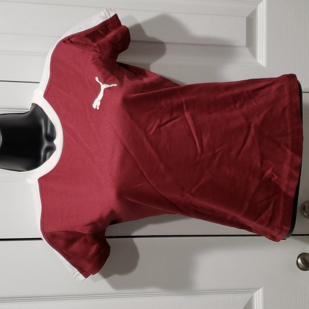 Retro soccer jersey inspired fitted top